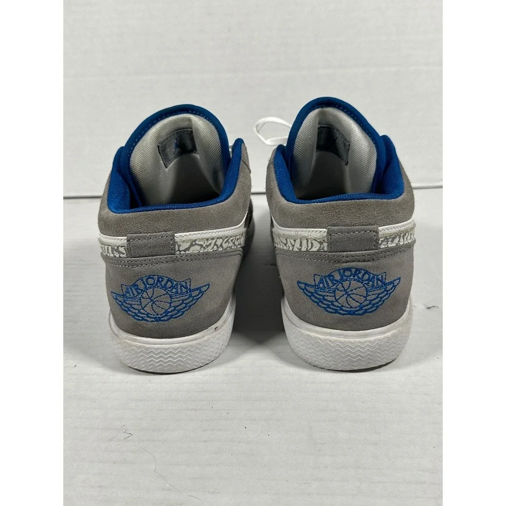 Jordan AJ V.1 Low Mens 8.5 White Stealth Military Blue 481177-106 Elephant Print